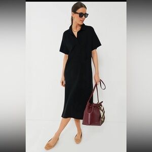 Tuckernuck Black Channing Polo Midi Dress
